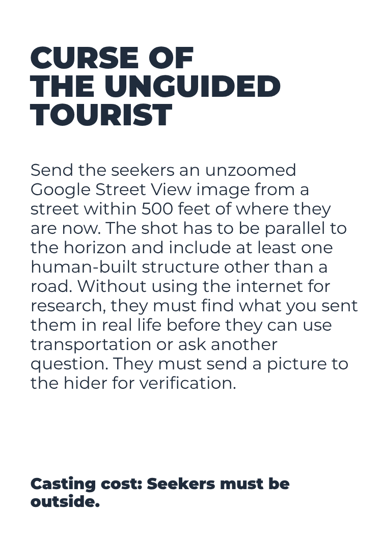 Curse of the Unguided Tourist